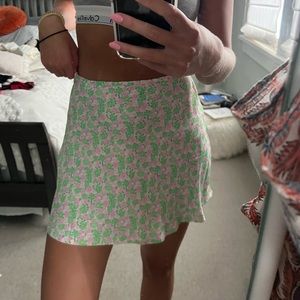 zara satin mini skirt